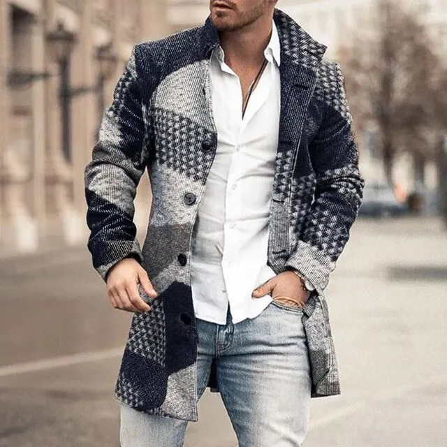 TrenchGuard™ | Men's Straight Trench Coat | Water-Resistant Fabric, Stylish Design & Warm Insulation