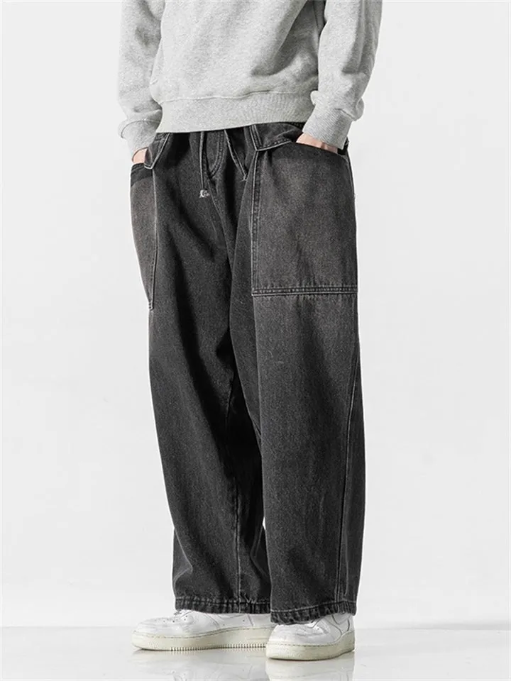 Trendy Relaxed Fit Cargo Jeans for Male