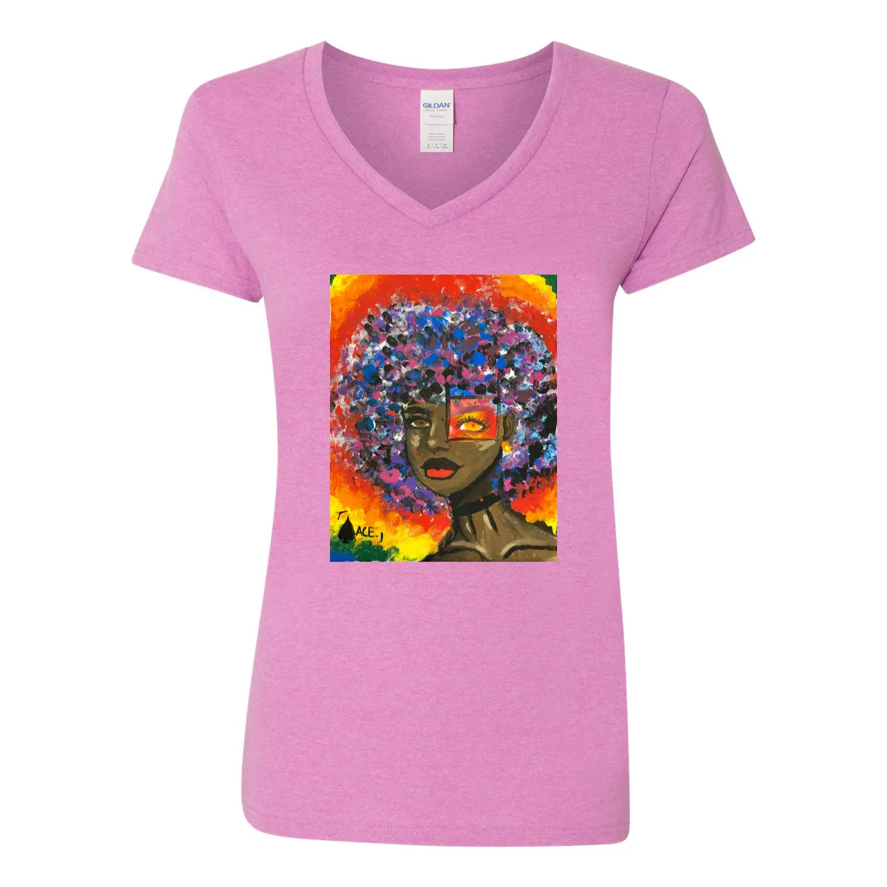[TRUE COLORS] Women's V-Neck T-Shirt