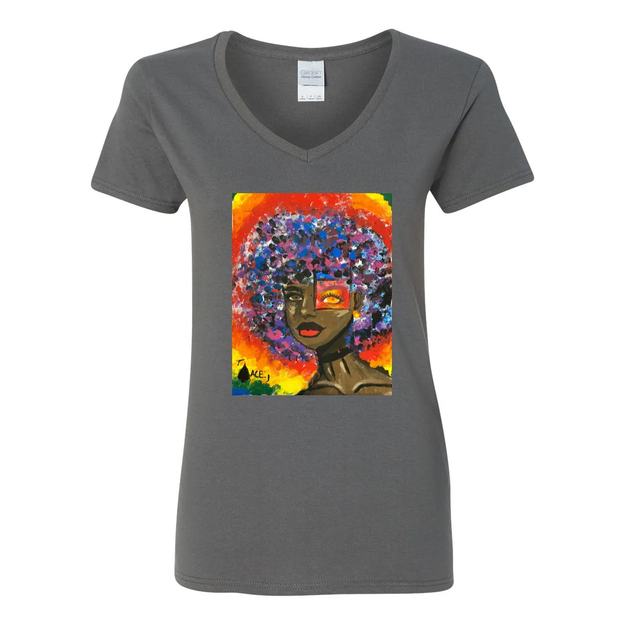 [TRUE COLORS] Women's V-Neck T-Shirt