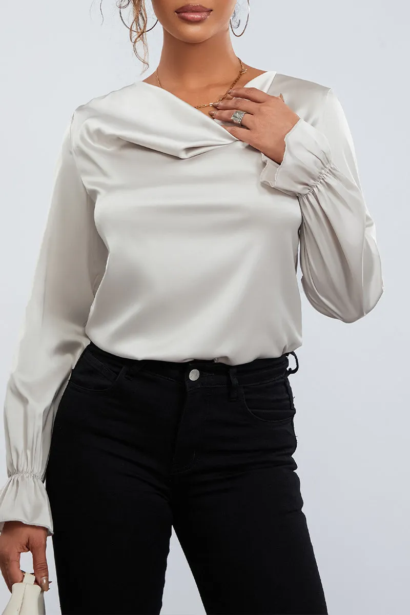 TS3199 Silky Blouse Shirt Top