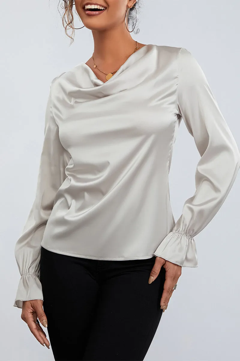 TS3199 Silky Blouse Shirt Top