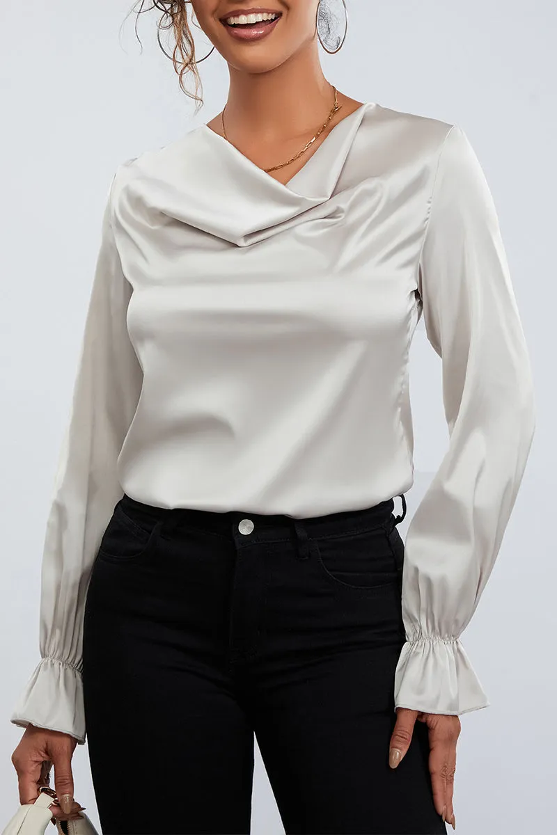 TS3199 Silky Blouse Shirt Top