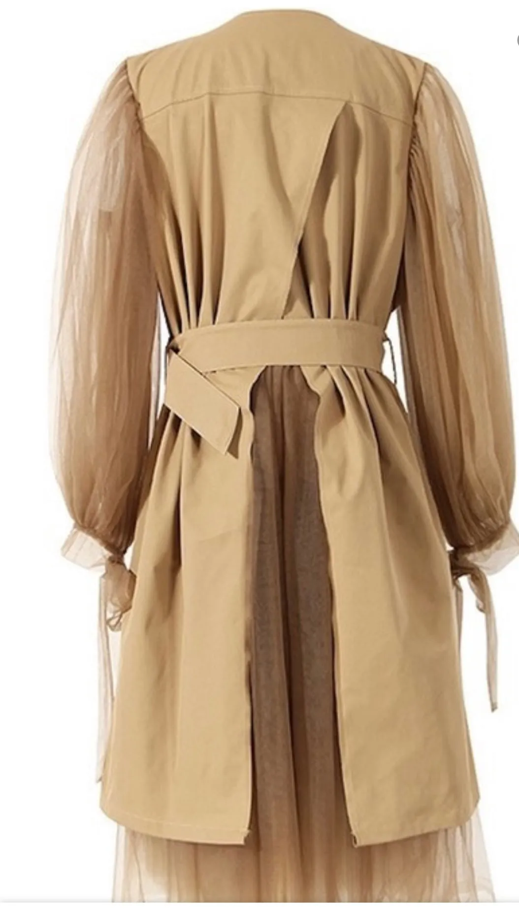 Tulle Trench Coat
