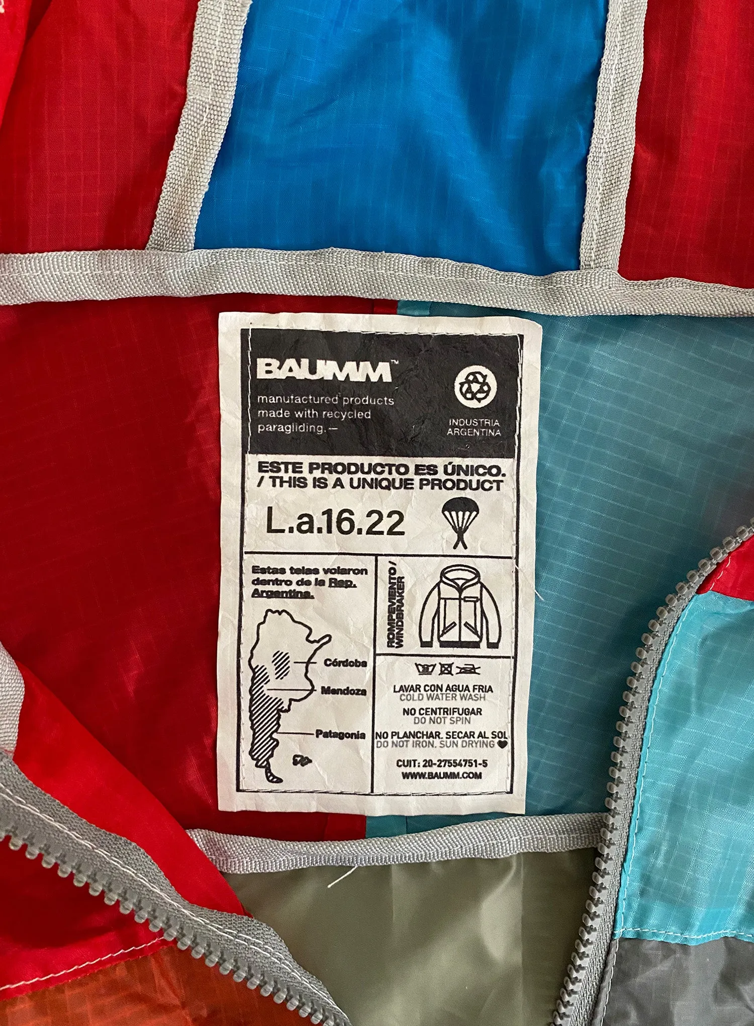 Upcycled Parachute Jacket (Large - L.a.16.22)