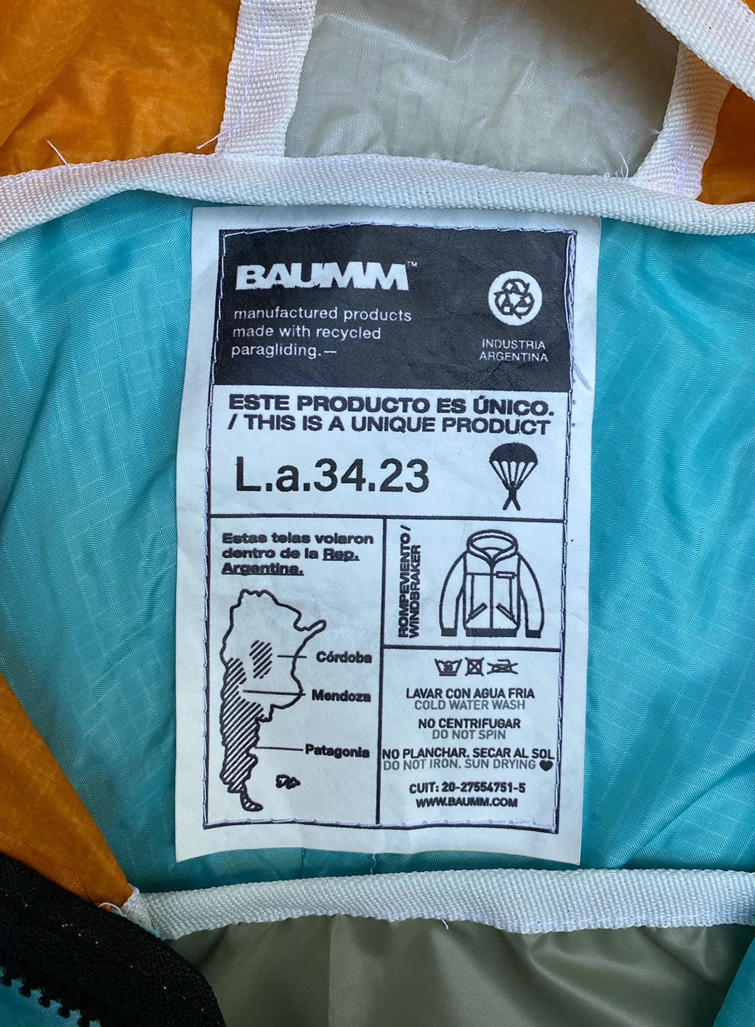 Upcycled Parachute Jacket (Large - L.a.34.23)