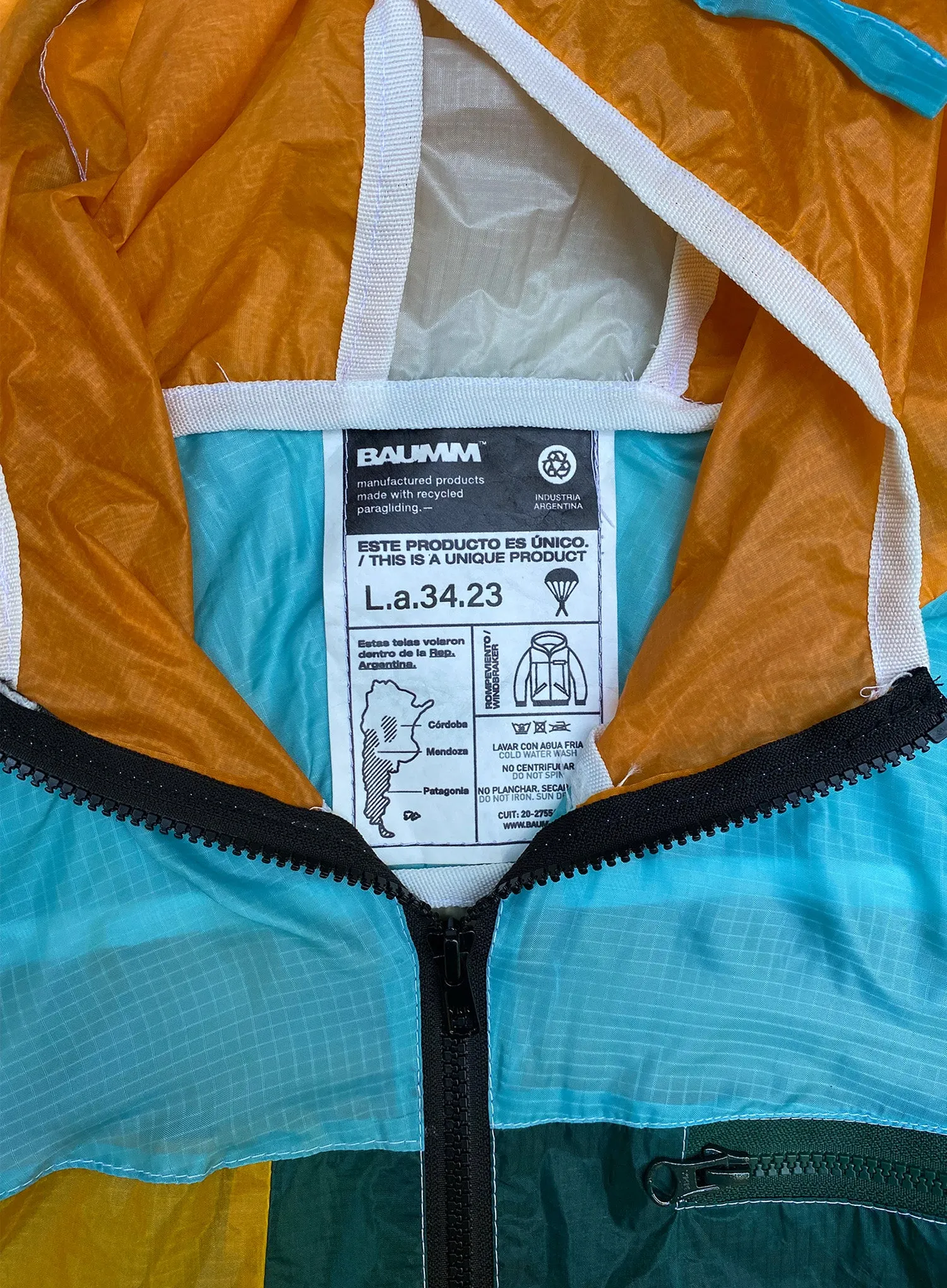 Upcycled Parachute Jacket (Large - L.a.34.23)