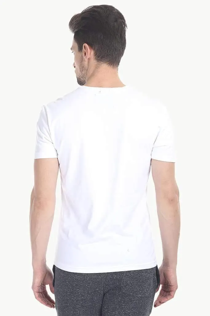 V Neck Slight Stretch Solid T- Shirt