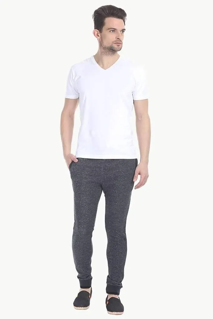 V Neck Slight Stretch Solid T- Shirt