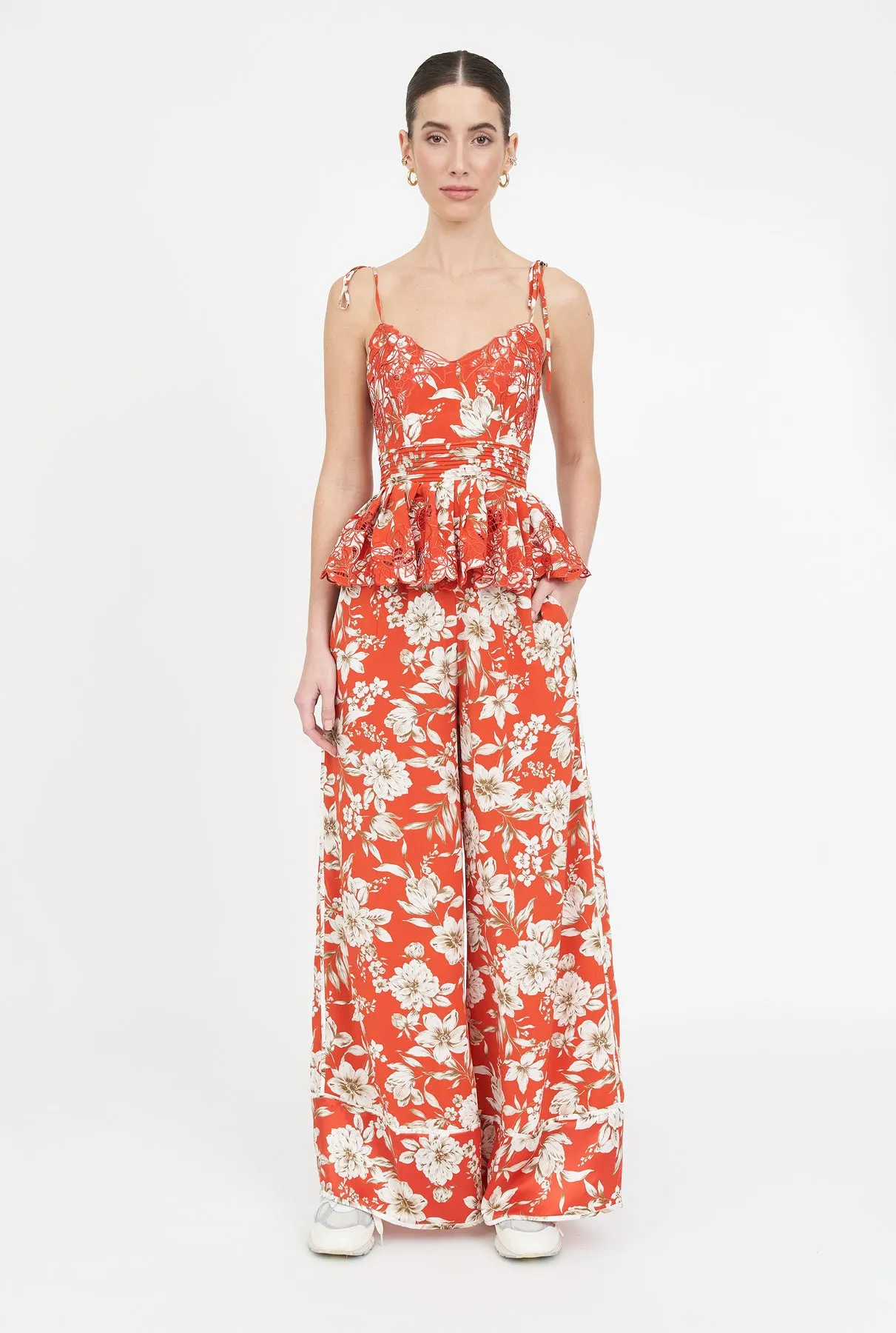 Valen Pant in Red Magnolia