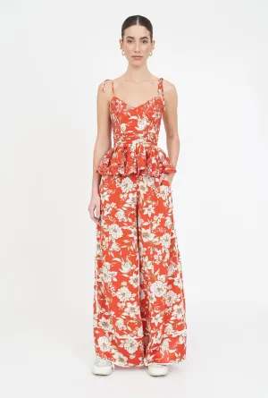 Valen Pant in Red Magnolia