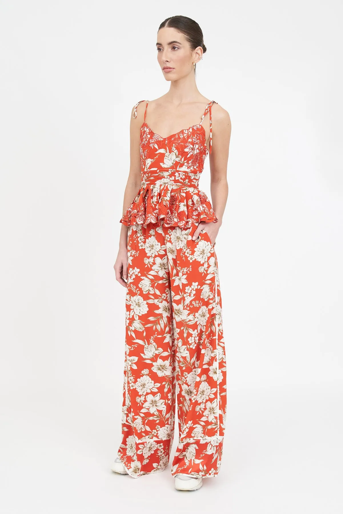 Valen Pant in Red Magnolia