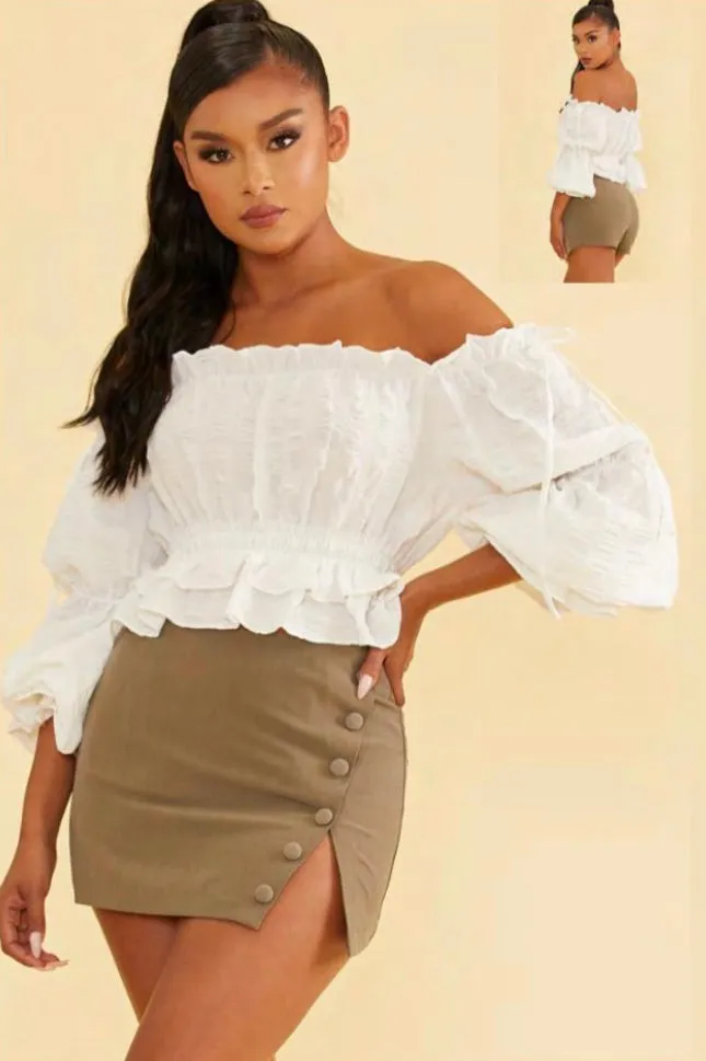 Vanessa Olive Mini Skirt