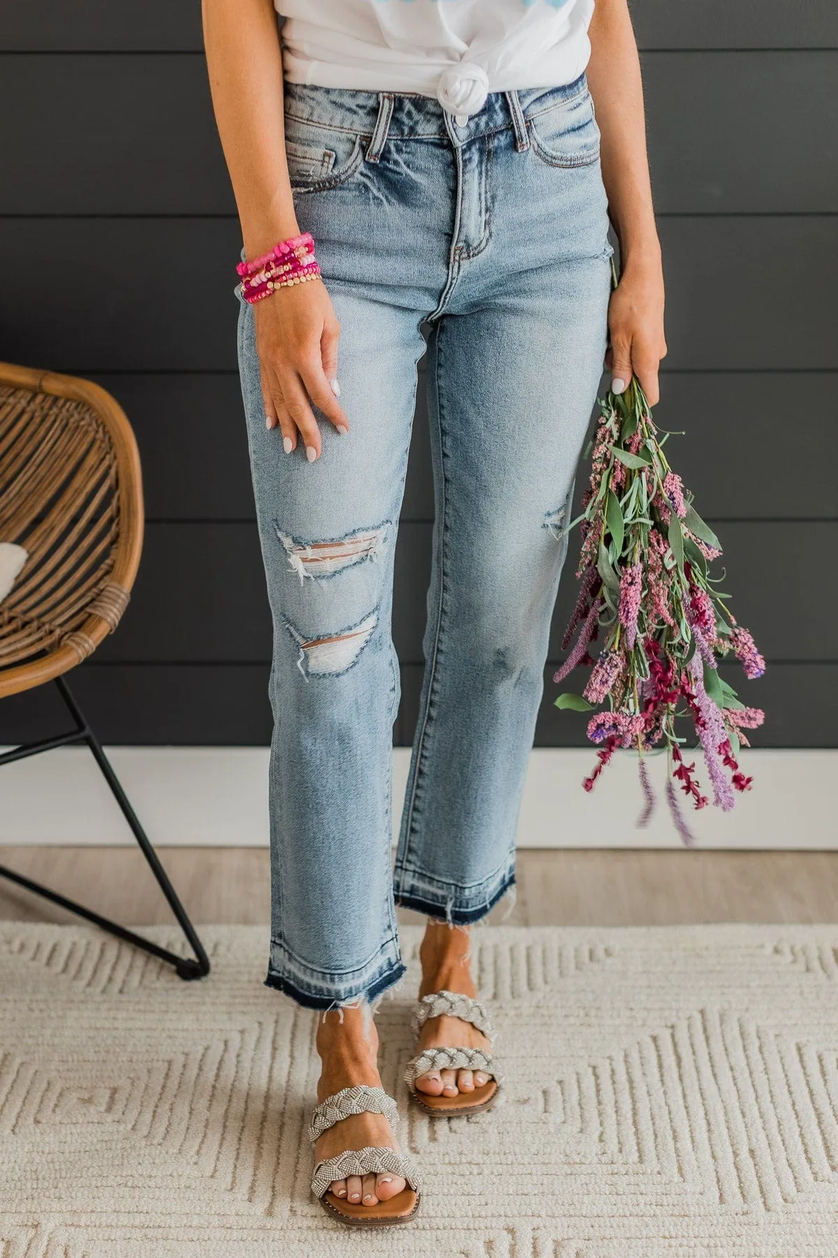 Vervet High-Rise Straight Leg Jeans- Haven Wash
