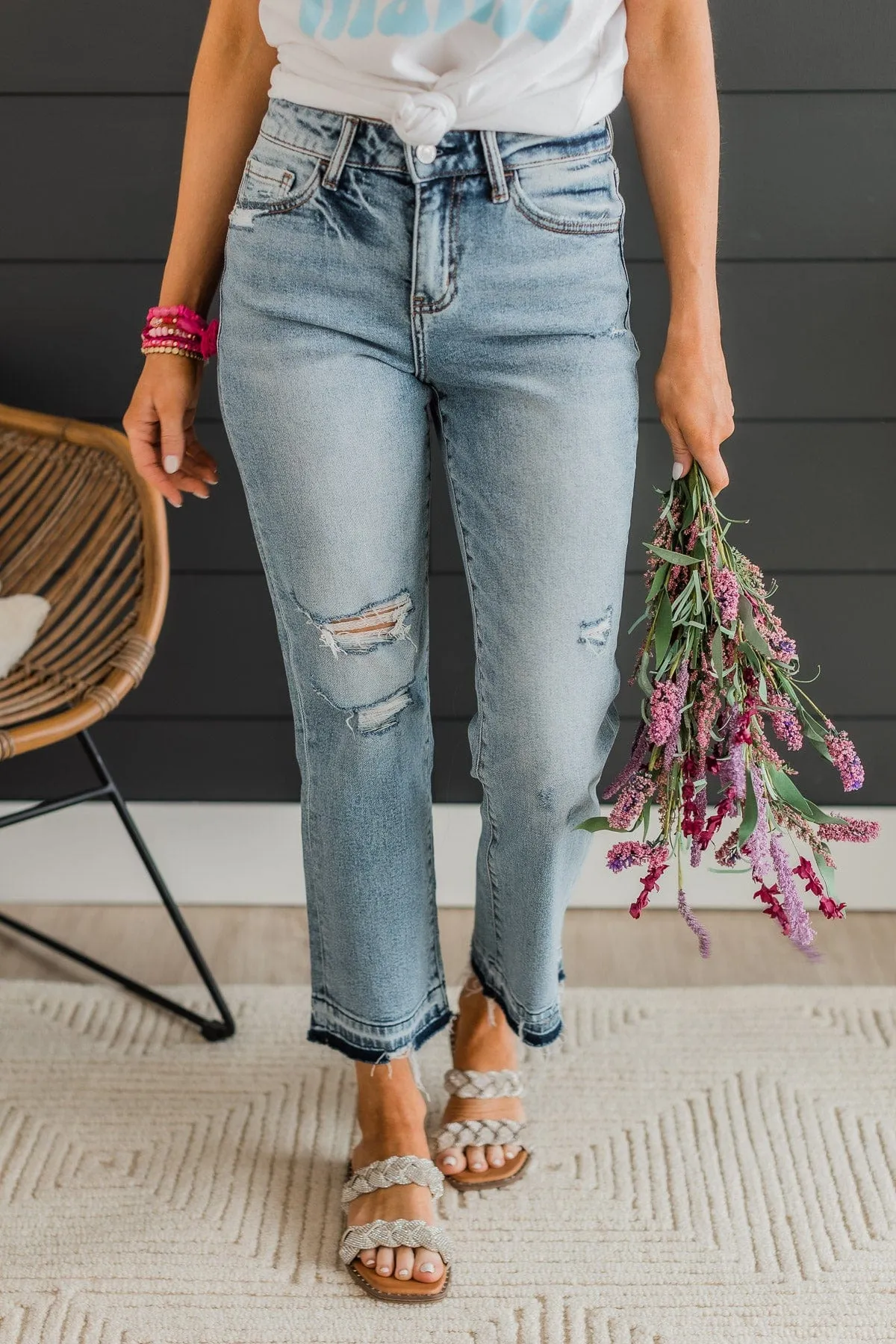 Vervet High-Rise Straight Leg Jeans- Haven Wash