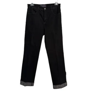 Very Cute Black Denim Wide Leg Cropped Pants