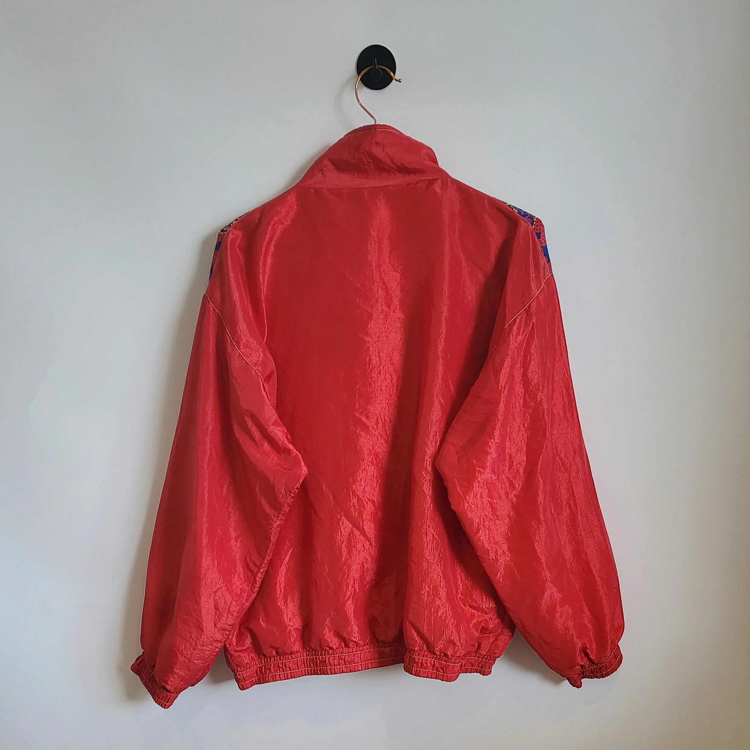 Vintage 90s Funky Print Festival Windbreaker Jacket | Size M