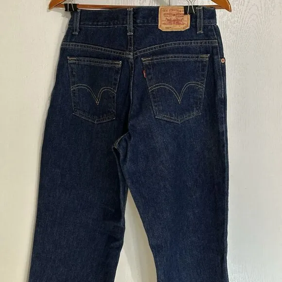 Vintage Levis 550 Jeans Women’s Size 8 High Rise Relaxed Tapered Dark Wash USA