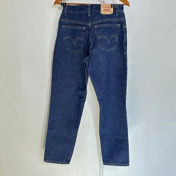 Vintage Levis 550 Jeans Women’s Size 8 High Rise Relaxed Tapered Dark Wash USA