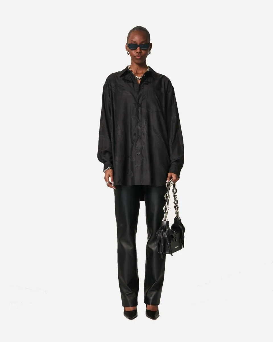 W Boyfriend Shirt Long Sleeve - Black