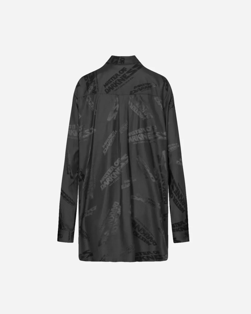 W Boyfriend Shirt Long Sleeve - Black