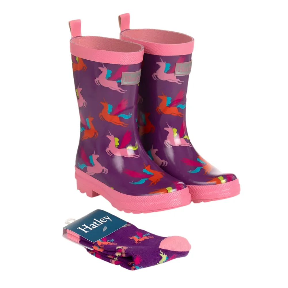 Wellingtons & Sock Set - Pretty Pegasus