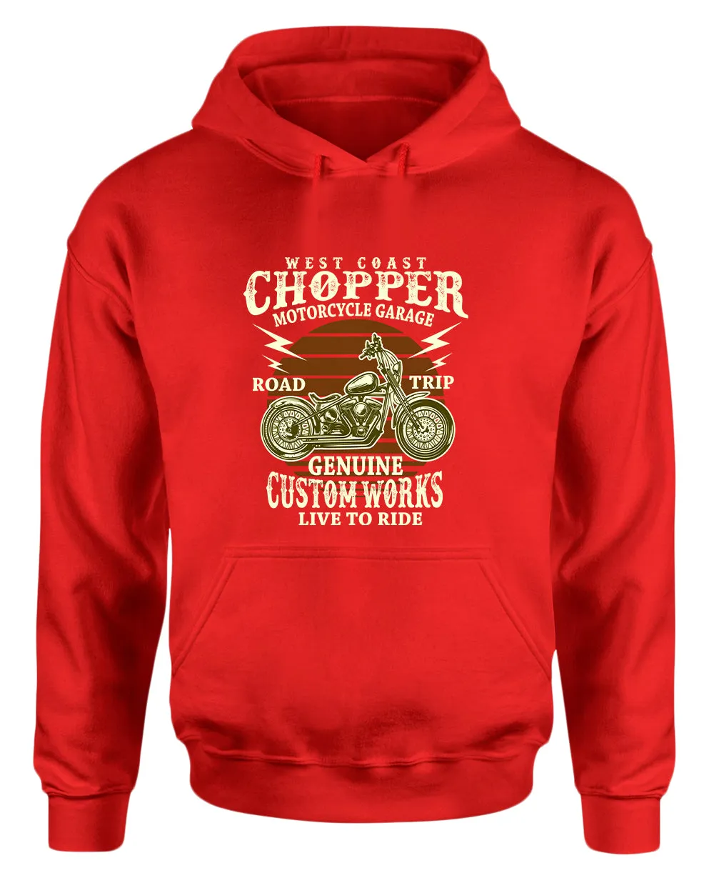 West chopper motorcycle garage hoodie