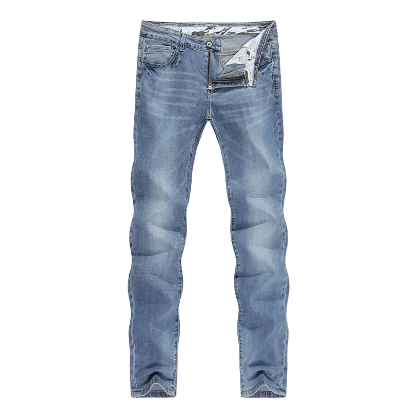 West Louis™ Men Business Casual Straight Denim Jeans