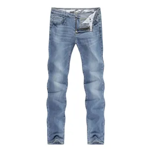 West Louis™ Men Business Casual Straight Denim Jeans