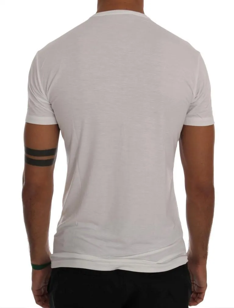 White Cotton Crewneck T-Shirt