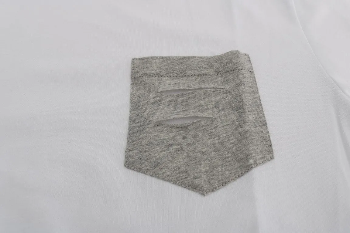White Cotton Crewneck T-Shirt
