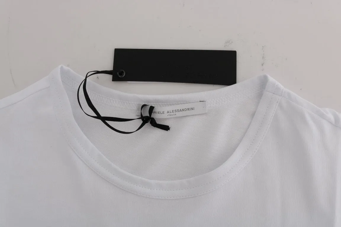 White Cotton Crewneck T-Shirt