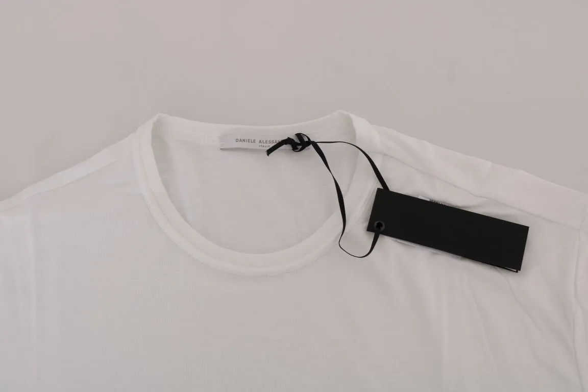 White Cotton Crewneck T-Shirt