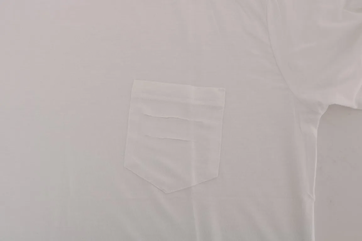 White Cotton Crewneck T-Shirt