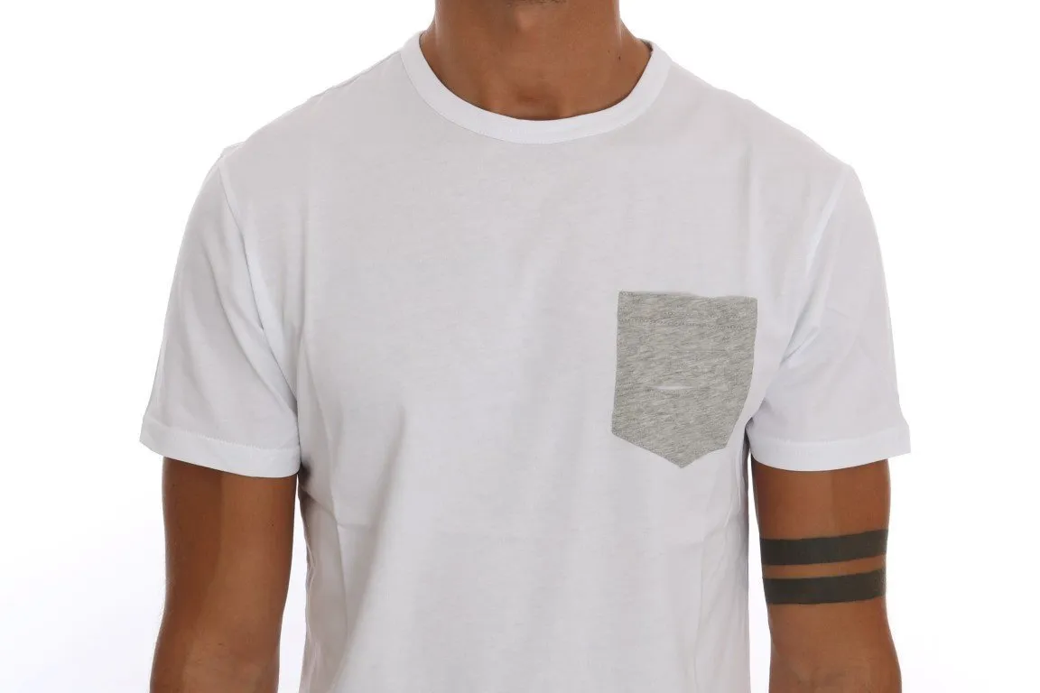 White Cotton Crewneck T-Shirt