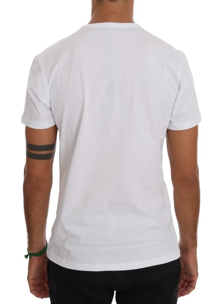 White Cotton Crewneck T-Shirt