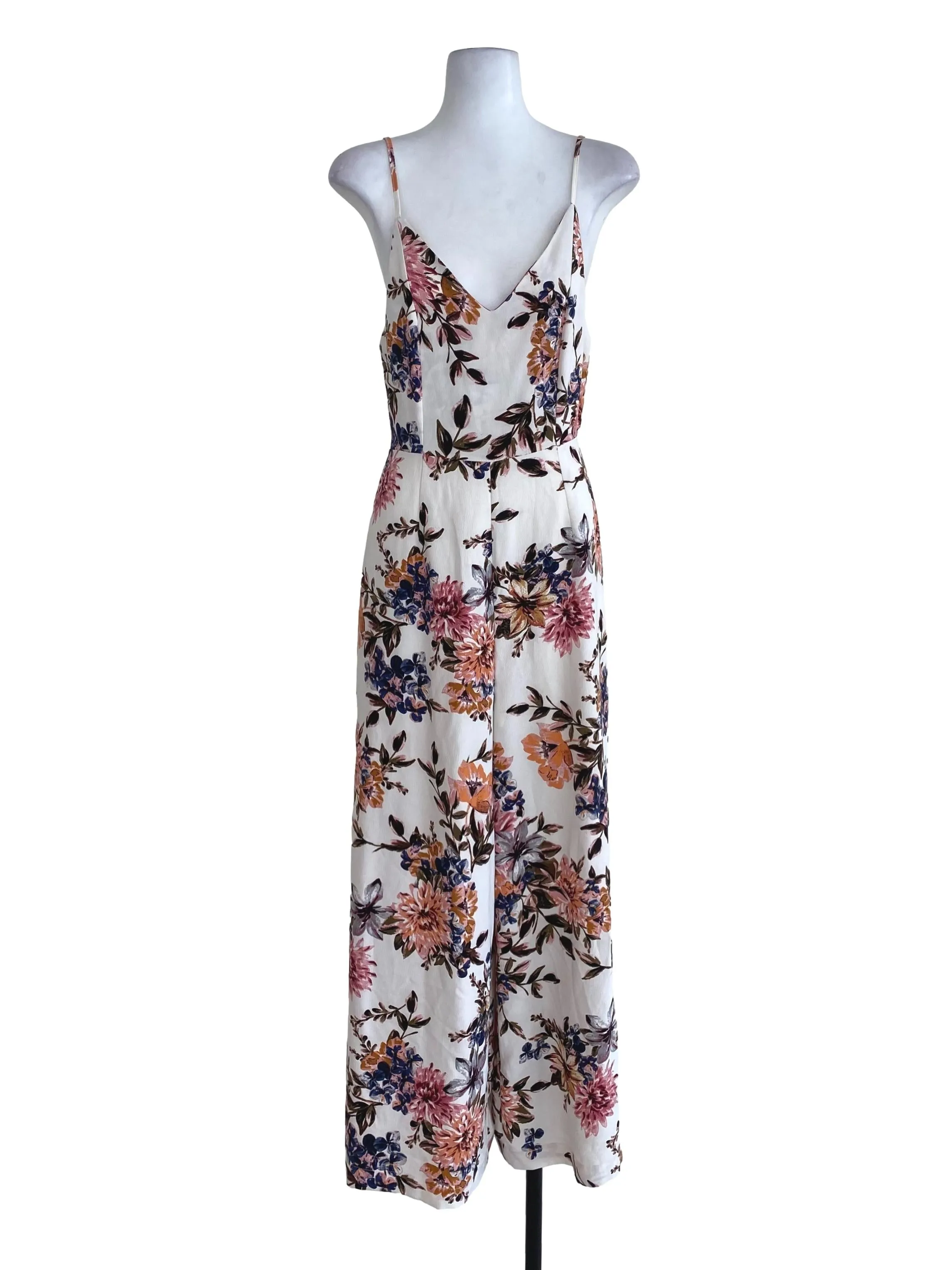 White Floral Jumpsuit TEM