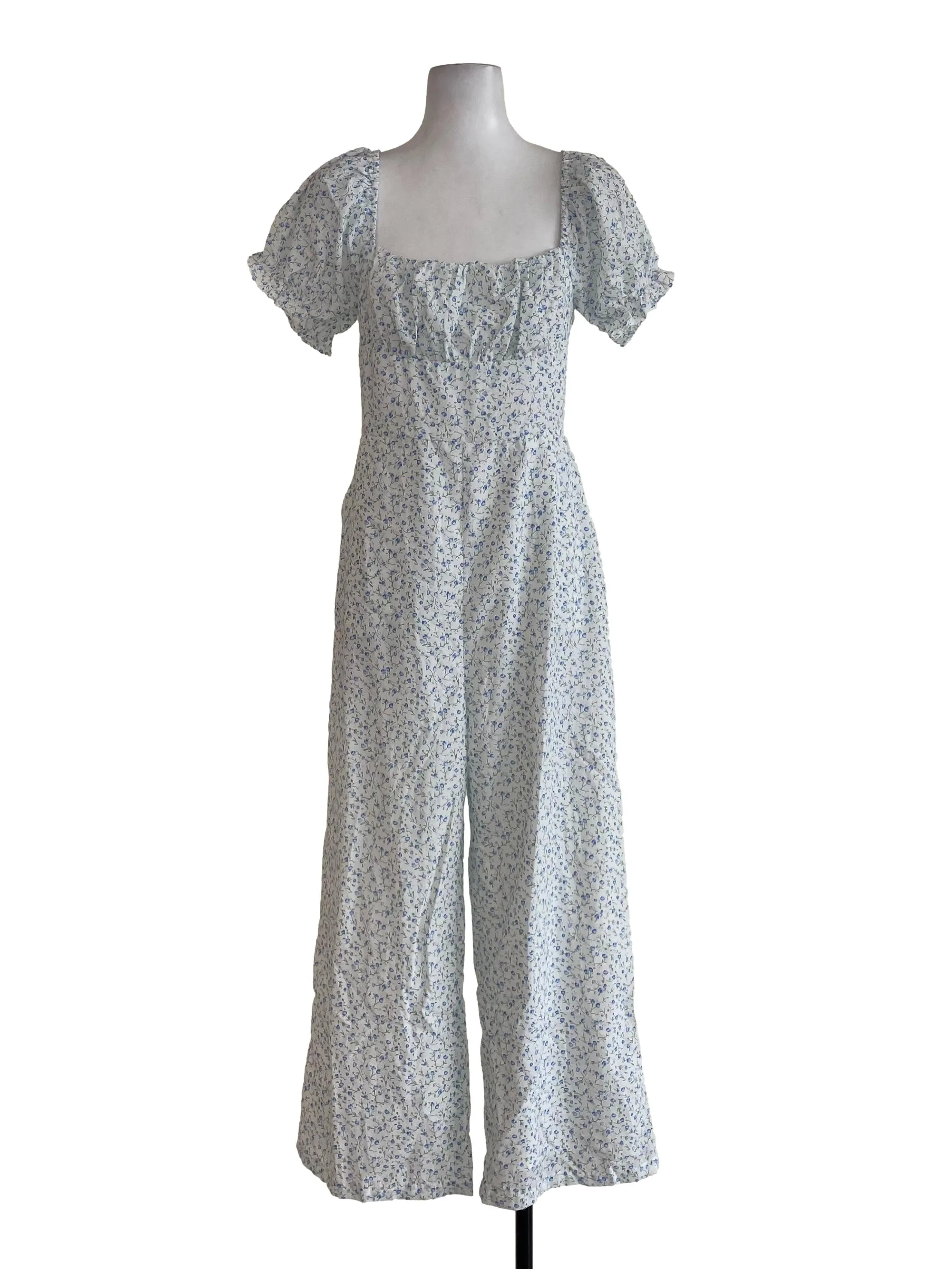 White Floral Jumpsuit