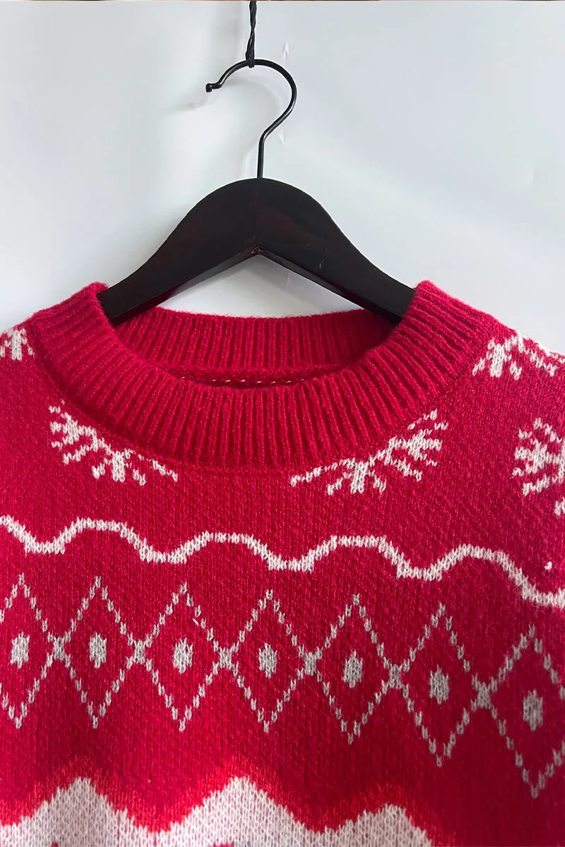 WI719 Christmas Knitted Sweater
