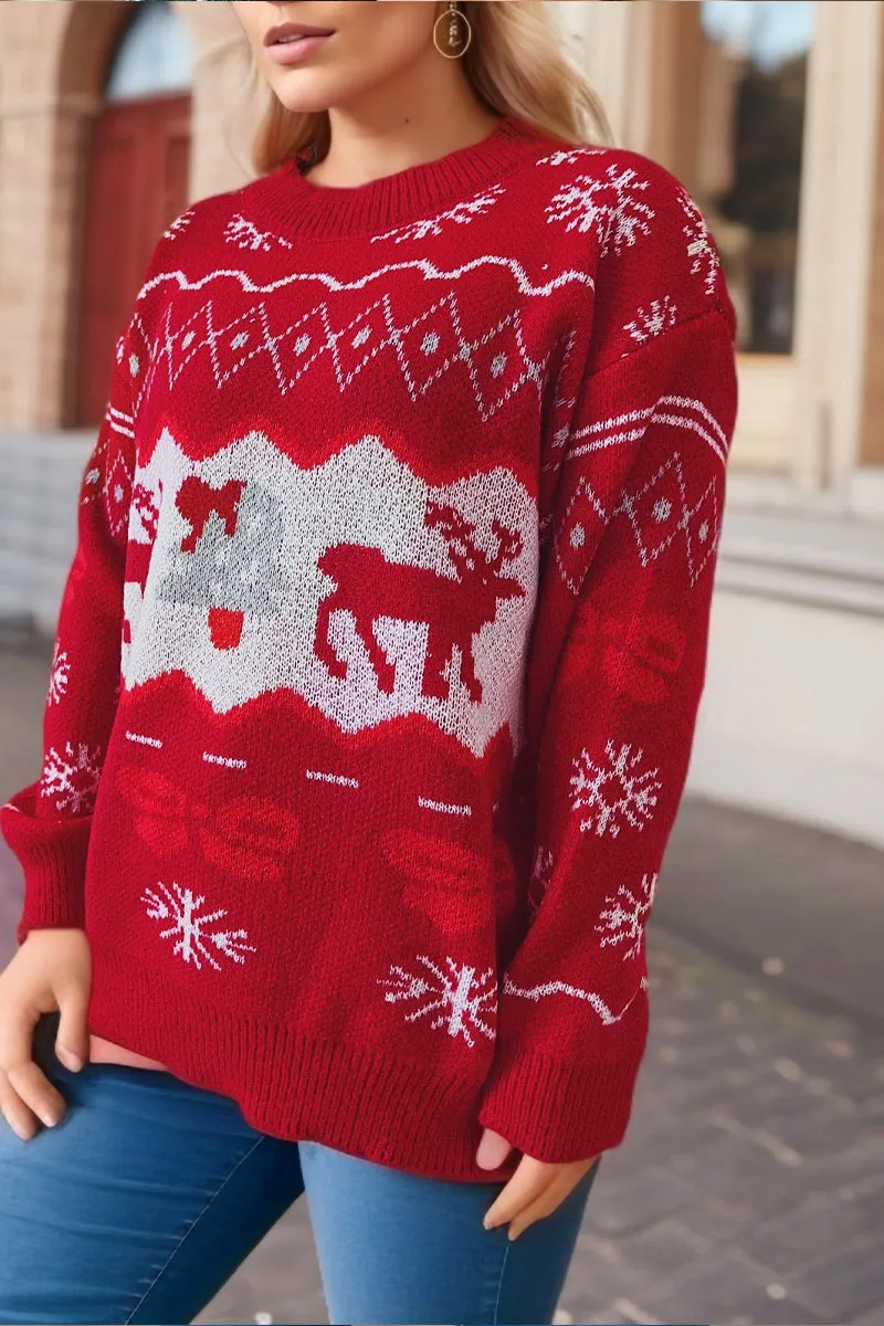 WI719 Christmas Knitted Sweater