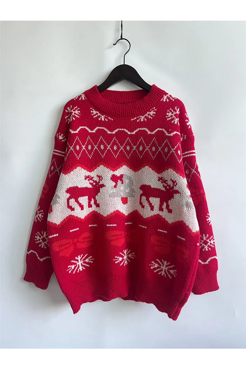 WI719 Christmas Knitted Sweater