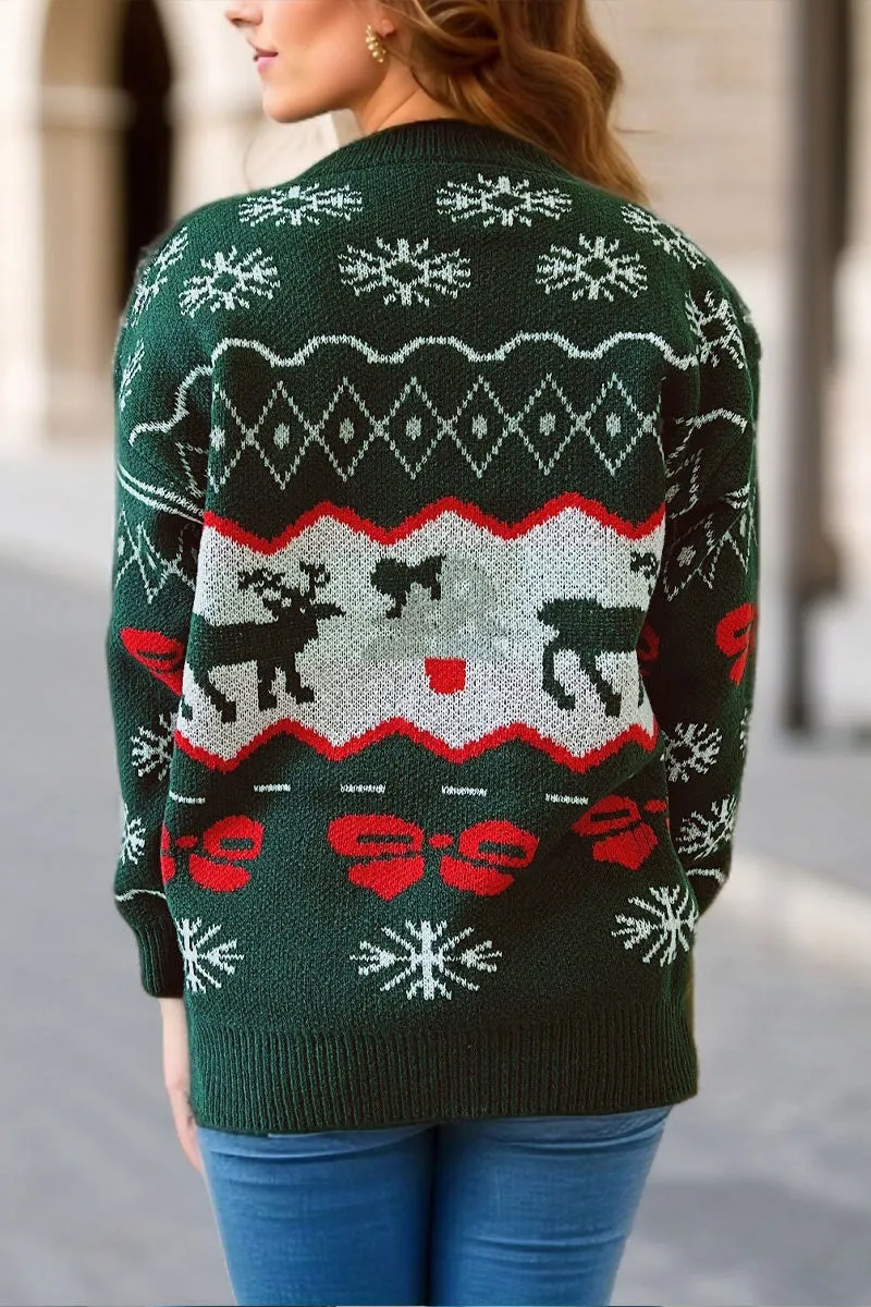 WI719 Christmas Knitted Sweater