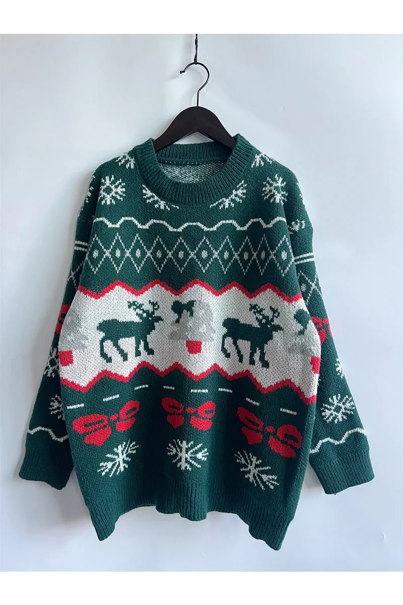 WI719 Christmas Knitted Sweater