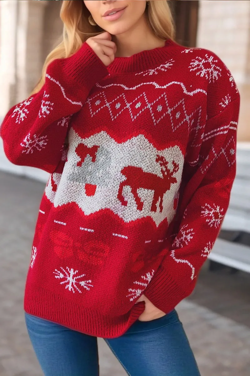 WI719 Christmas Knitted Sweater