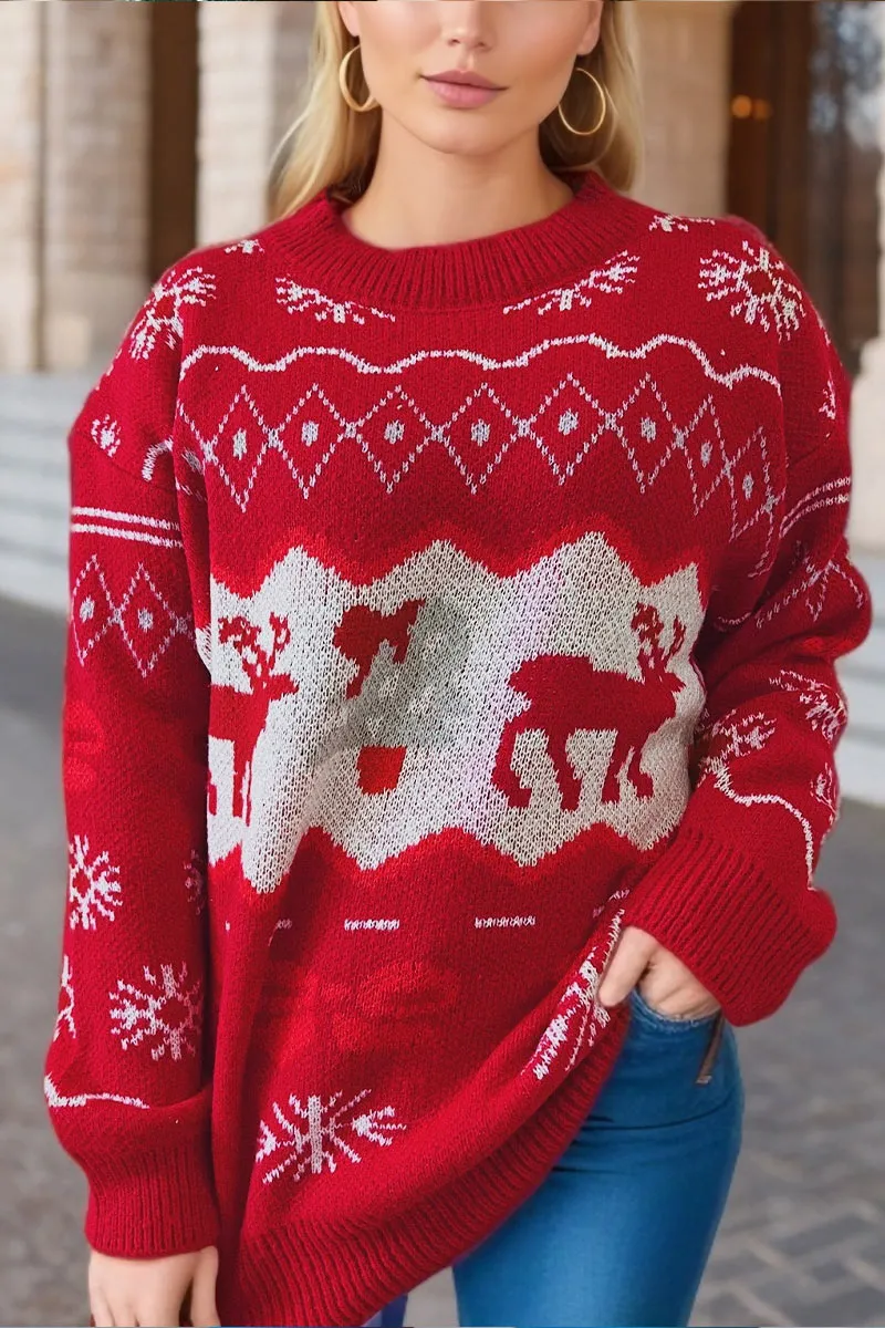 WI719 Christmas Knitted Sweater