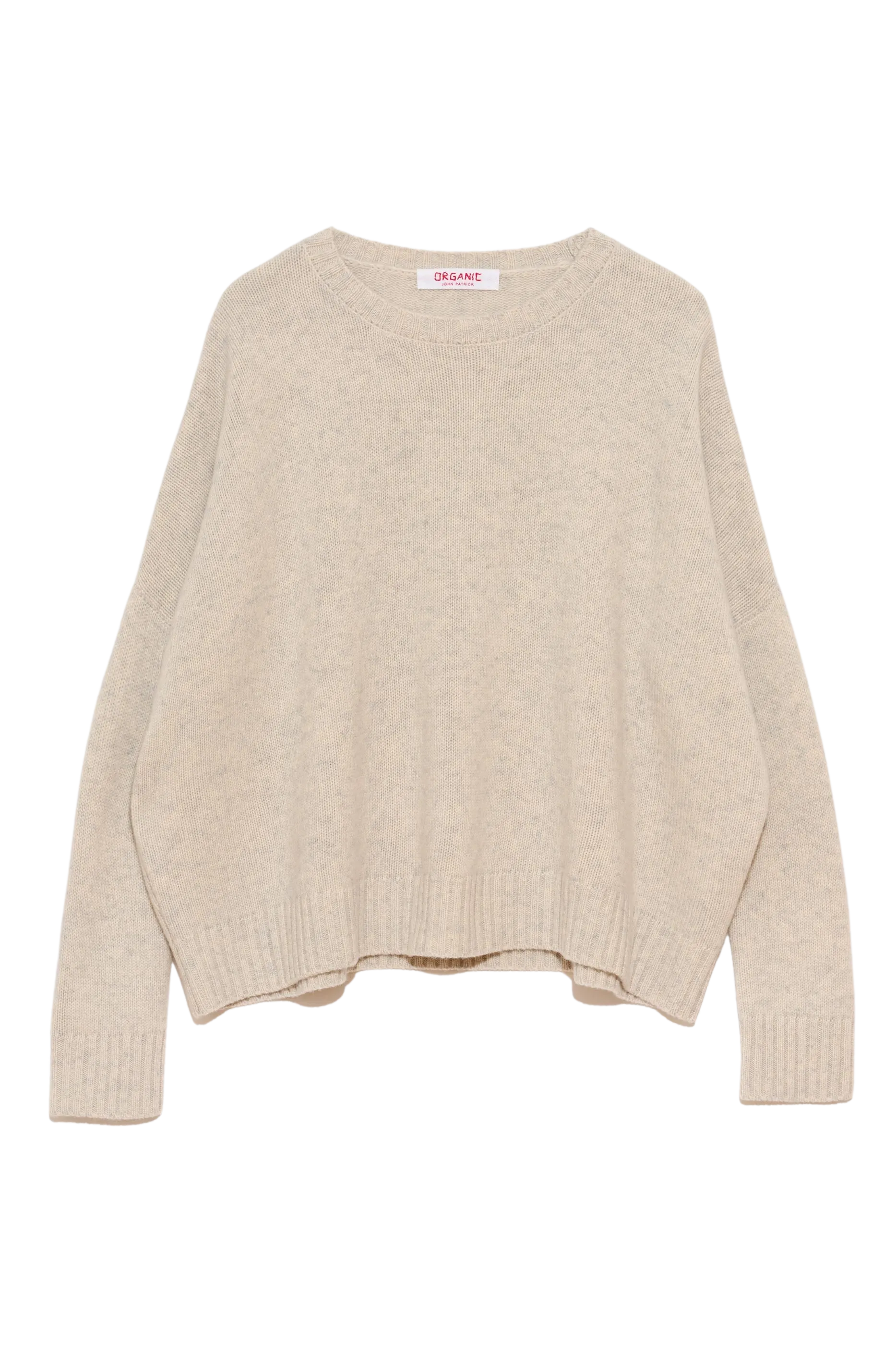 Wide Cashmere Pullover in Sweatshirt Grey