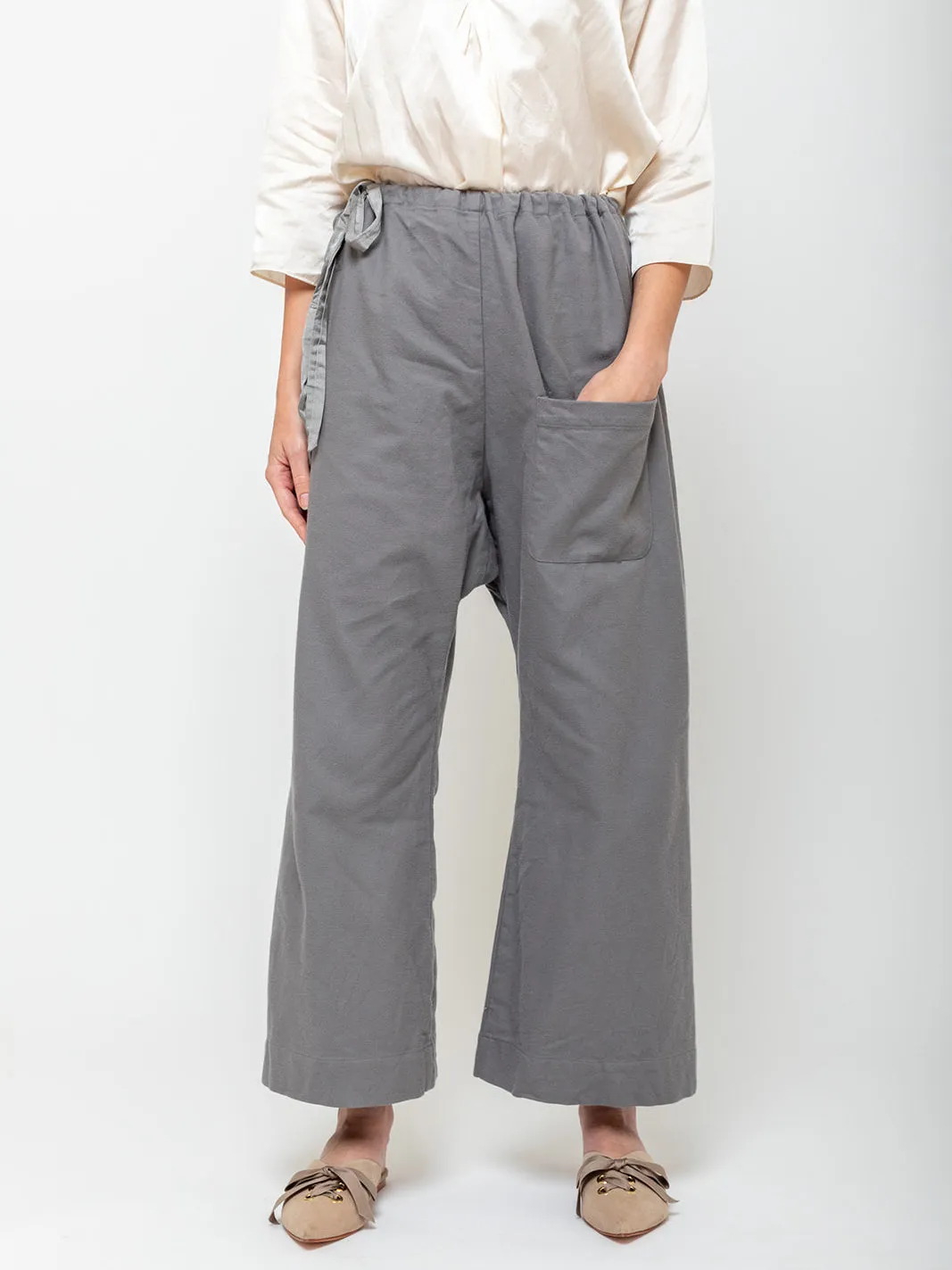 Wide Leg Japan Pants - Elephant