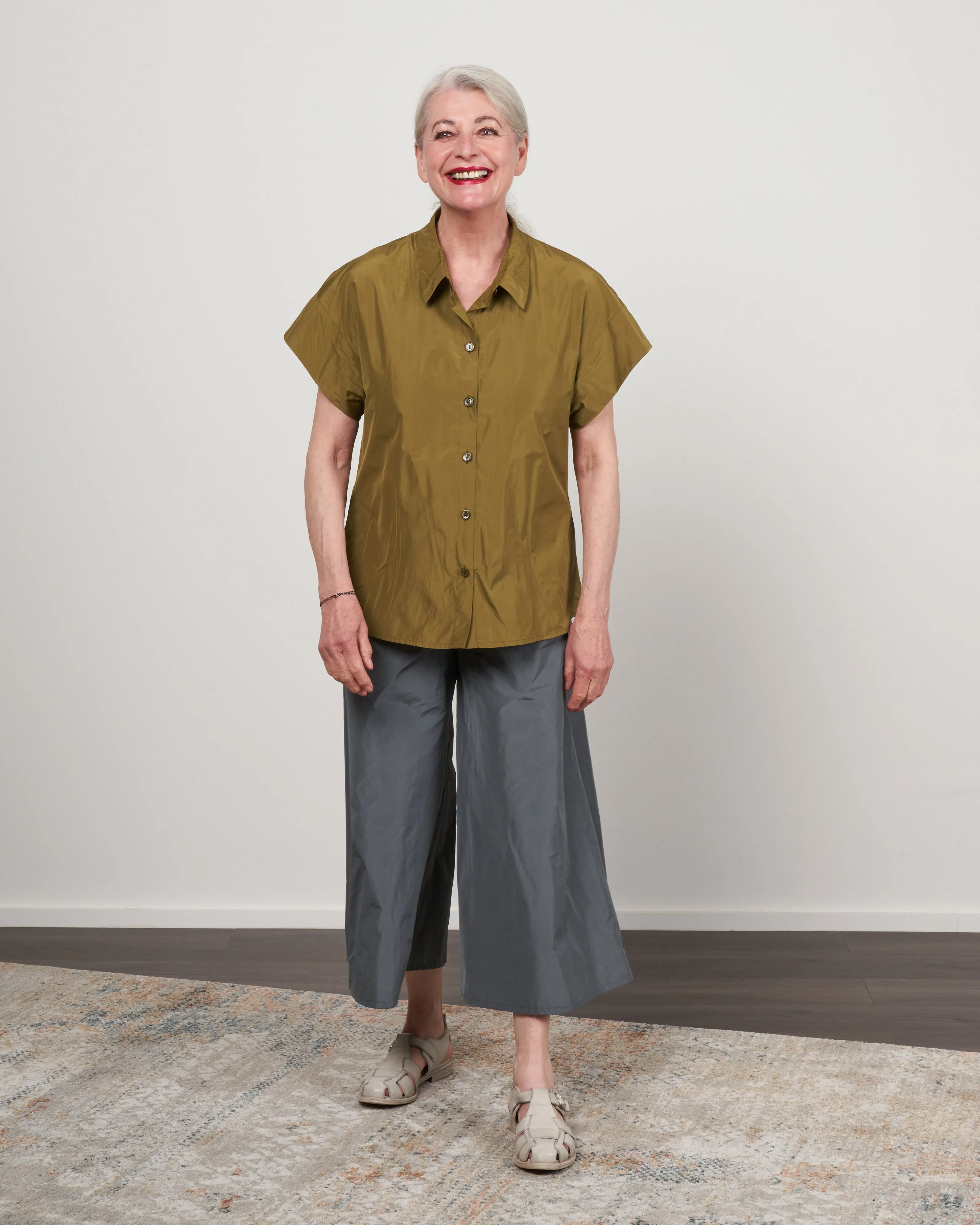 wide leg pant - asparago