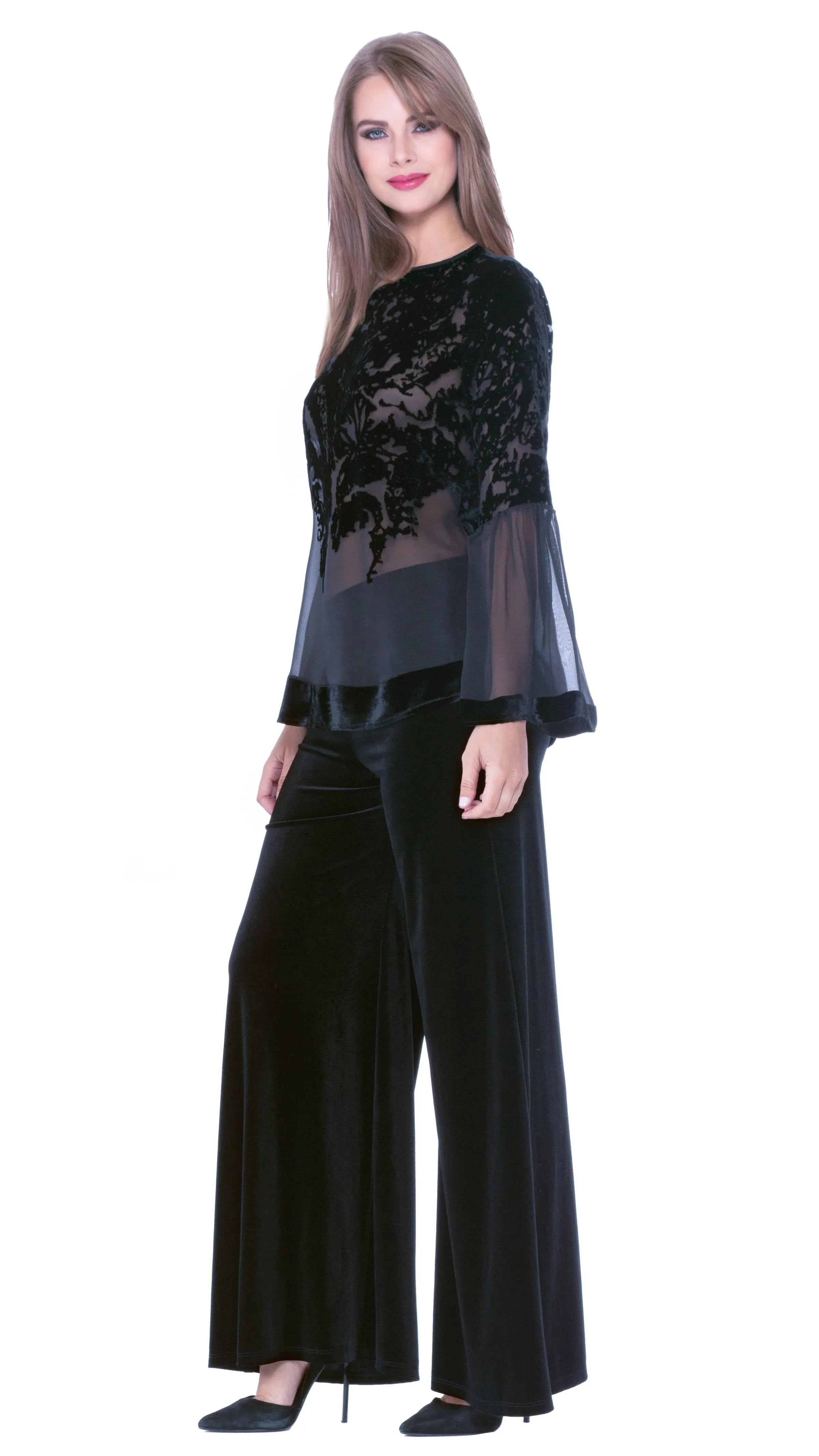 Wide Leg Velvet Pants