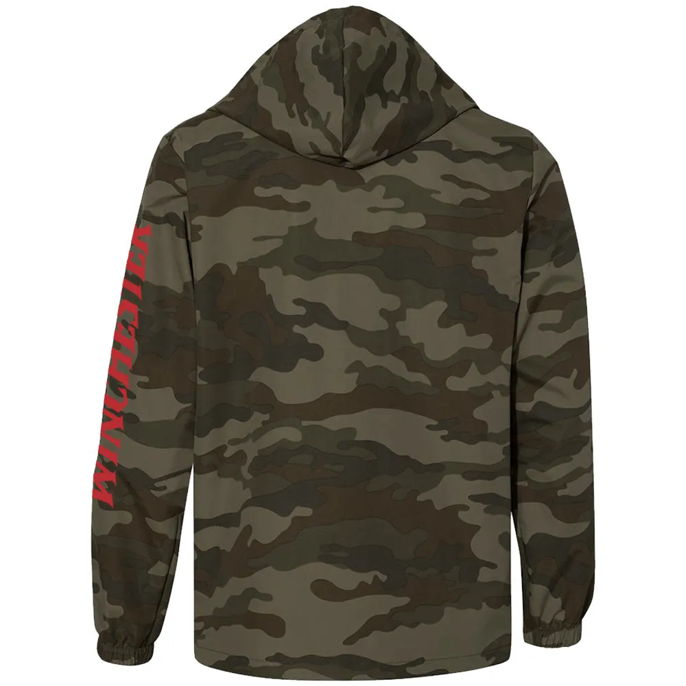 Winchester Legend - Red W Patch - Hooded Windbreaker Coaches Jacket
